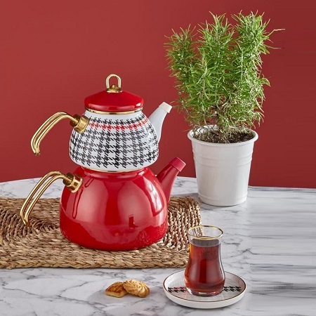 کتری قوری لعابی نوا ترکیه طرح دار کد NEVA-N3248 کتری قوری لعابی نوا ترکیه طرح دار کد NEVA-N3248