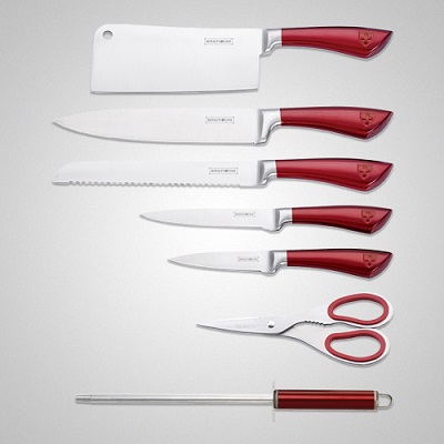ست چاقو 8 پارچه مدل رویال ROYAL-LINE رنگ قرمز