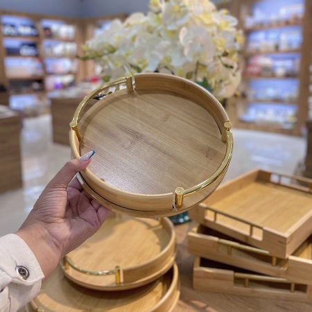 سینی پذیرایی دسته طلایی بامبو 3 تایی KİT_146 سینی پذیرایی دسته طلایی بامبو 3 تایی KİT_146