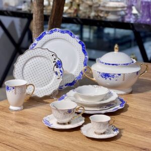 سرویس پذیرایی کیچن آرت ترکیه kitchen-art ست کامل 6 نفری blue lotus