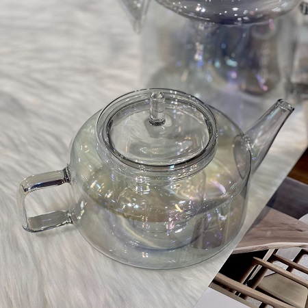 کتری و قوری پیرکس روی هم دودی هفت رنگ kit-844 کتری و قوری پیرکس روی هم دودی هفت رنگ kit-844