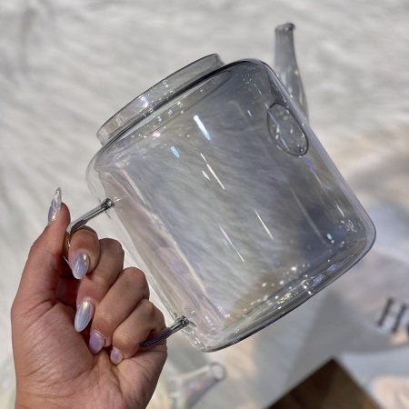 کتری و قوری پیرکس روی هم دودی هفت رنگ kit-844 کتری و قوری پیرکس روی هم دودی هفت رنگ kit-844