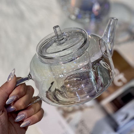 کتری و قوری پیرکس روی هم دودی هفت رنگ kit-844 کتری و قوری پیرکس روی هم دودی هفت رنگ kit-844