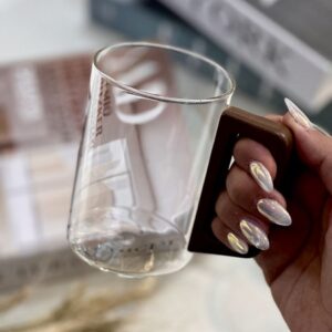 فنجان پیرکس 3 سایز دسته چوبی سری کامل وارداتی ارس لند