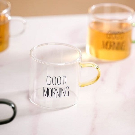 فنجان پیرکس دسته رنگی GOOD MORNING kit-806 (4) فنجان پیرکس دسته رنگی GOOD MORNING kit-806
