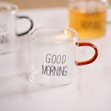 فنجان پیرکس دسته رنگی GOOD MORNING kit-806 (7) فنجان پیرکس دسته رنگی GOOD MORNING kit-806