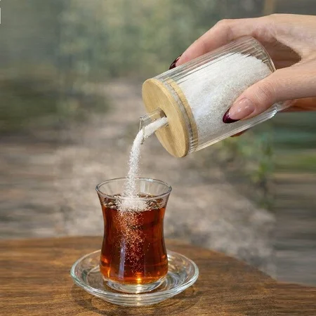 شکر پاش پیرکس درب بامبو وارداتی ارس لند شکر پاش پیرکس درب بامبو وارداتی ارس لند