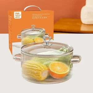 قابلمه پیرکس پخت و پز با شعله مستقیم شیاردار قلبی