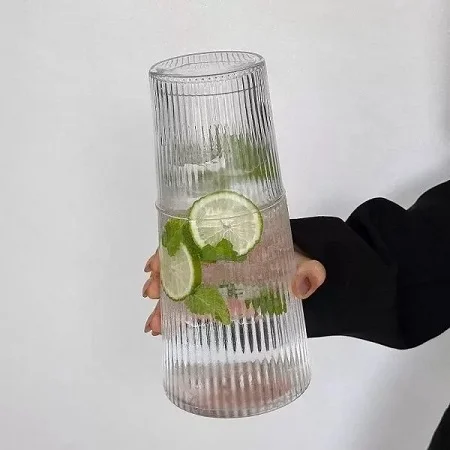 پارچ شب بلور 2 پارچه 800cc GLASS WARE پارچ شب بلور 2 پارچه 800cc GLASS WARE